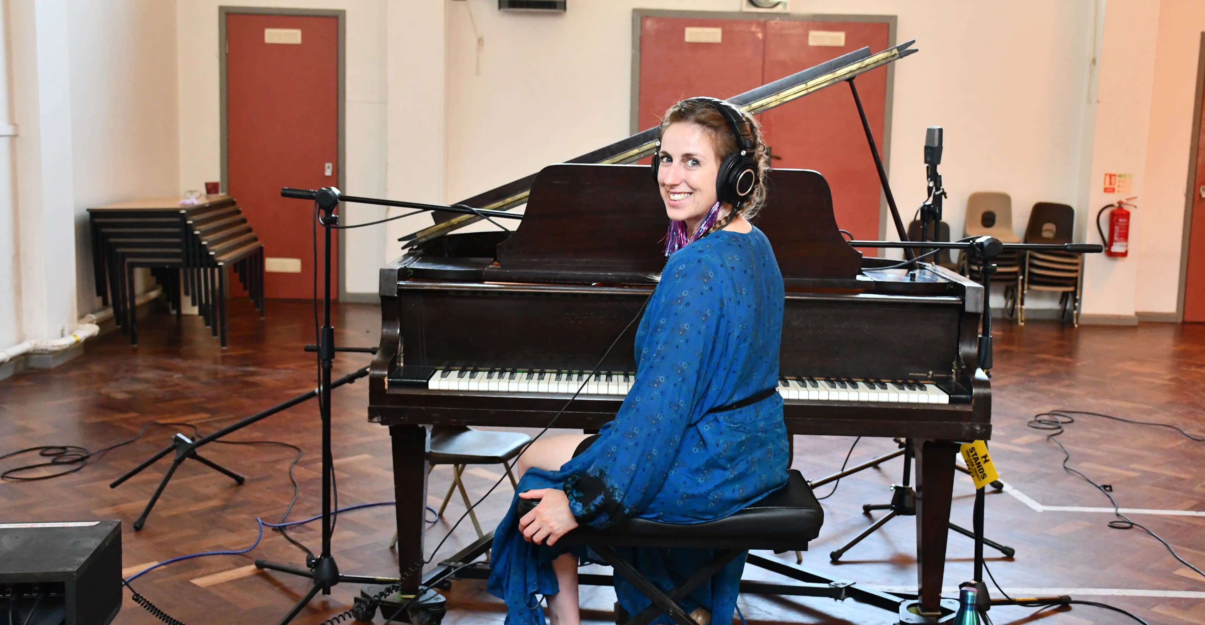 Charlie in the piano